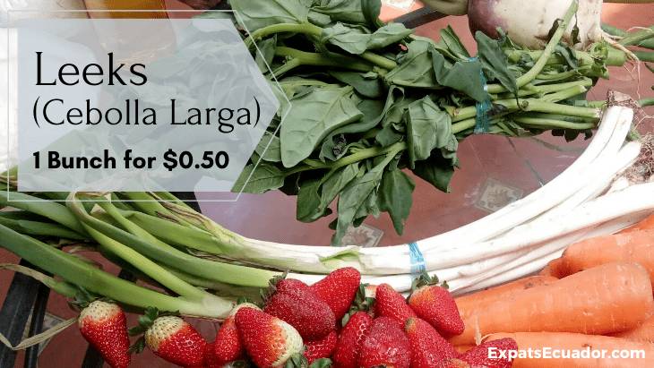 Leeks (Cebolla Larga) 1 Bunch Cost