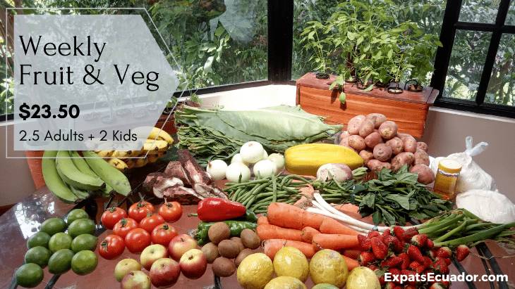 Weekly Fruit & Veg Costs Cuenca