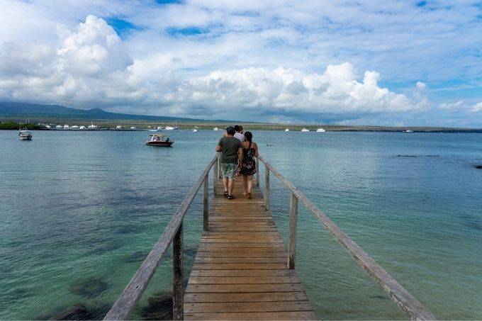 Tourists enjoying views to themselves