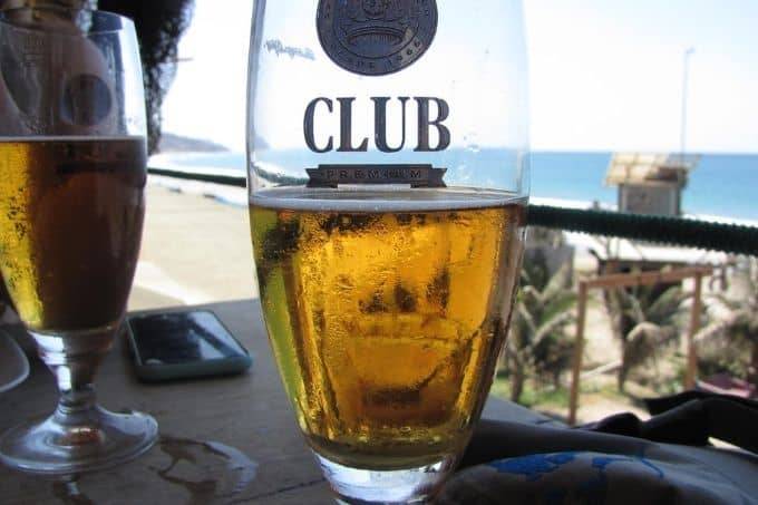 Cold beers with an amazing view @ Ocean Freaks Tiki Bar