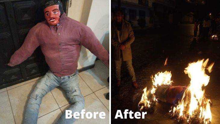 Año Viejo Ecuador Effigy New Years Eve