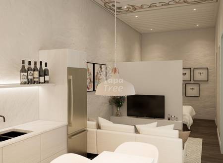 open kitchen and living