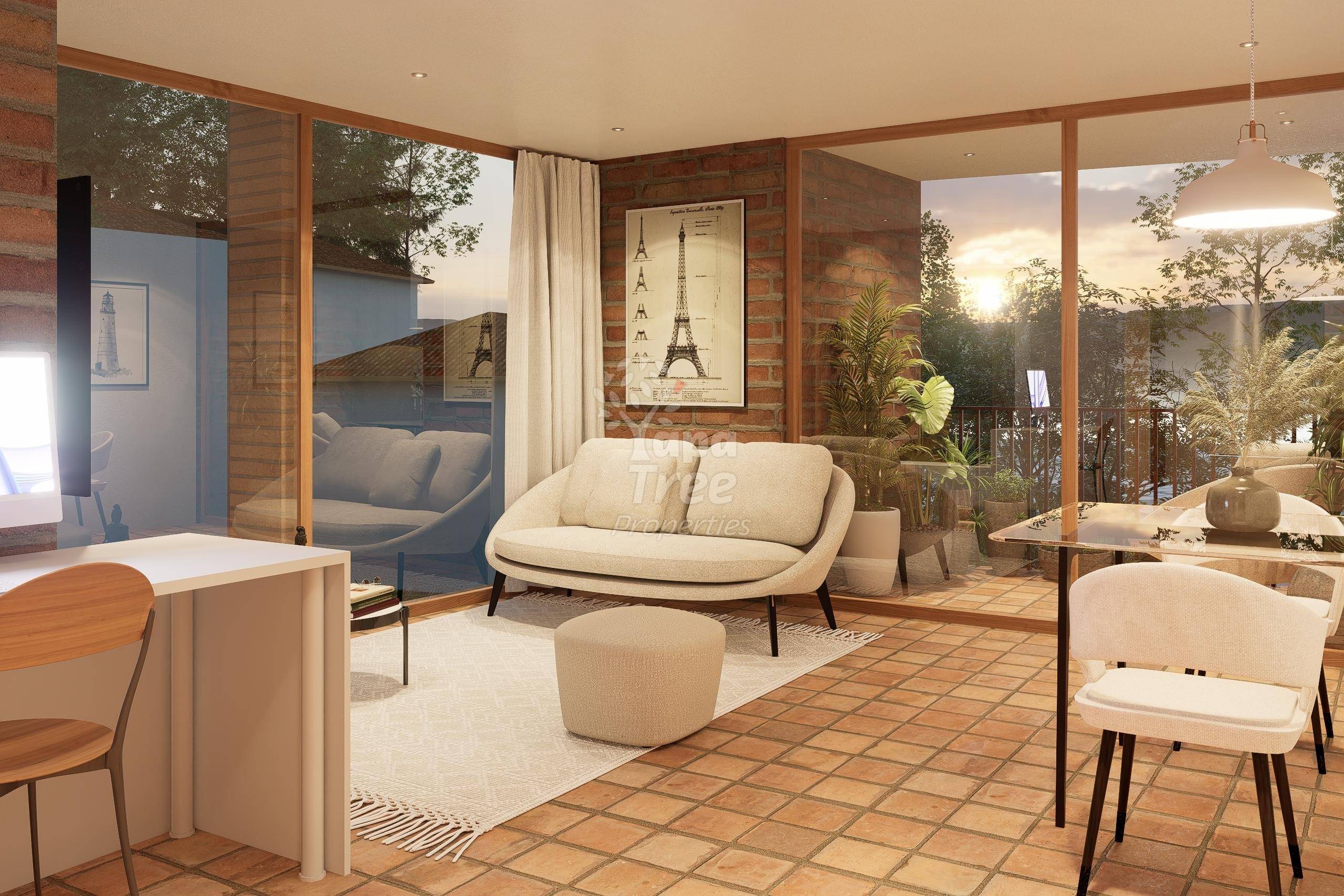 living and dining beside the terrace doors