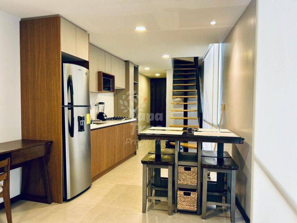 Modern 1-Bedroom Duplex Apartment with Private Balcony in Contemporary Building