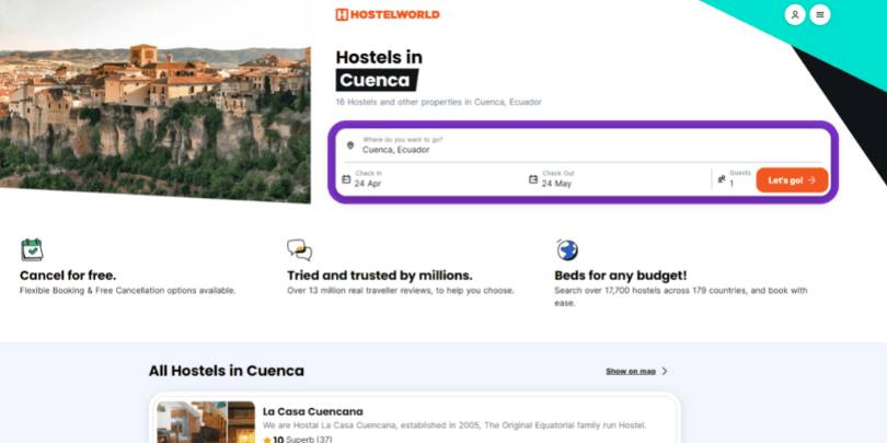 Hostelworld Digital Nomad Accommodation Cuenca